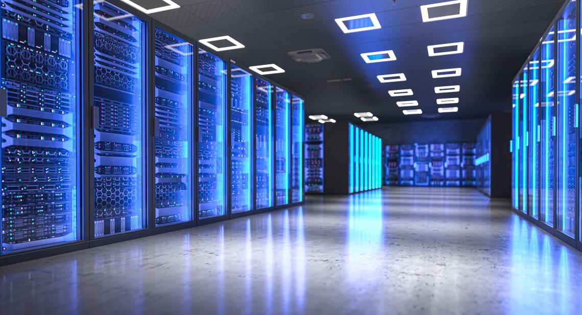 Foto di un moderno data center