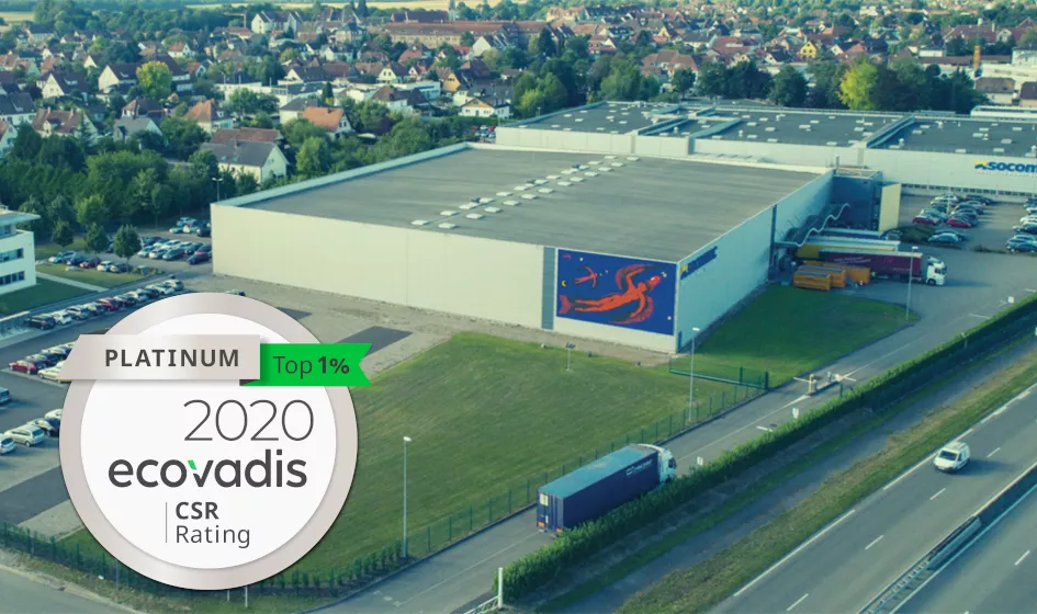 Socomec obtient la médaille Platinum de certification EcoVadis pour sa politique RSE
