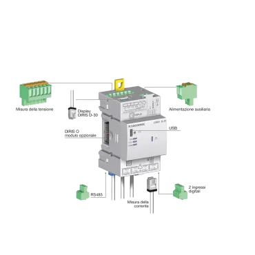 DIRIS B - Power Monitoring - EXPLODED_VIEW_EXT
